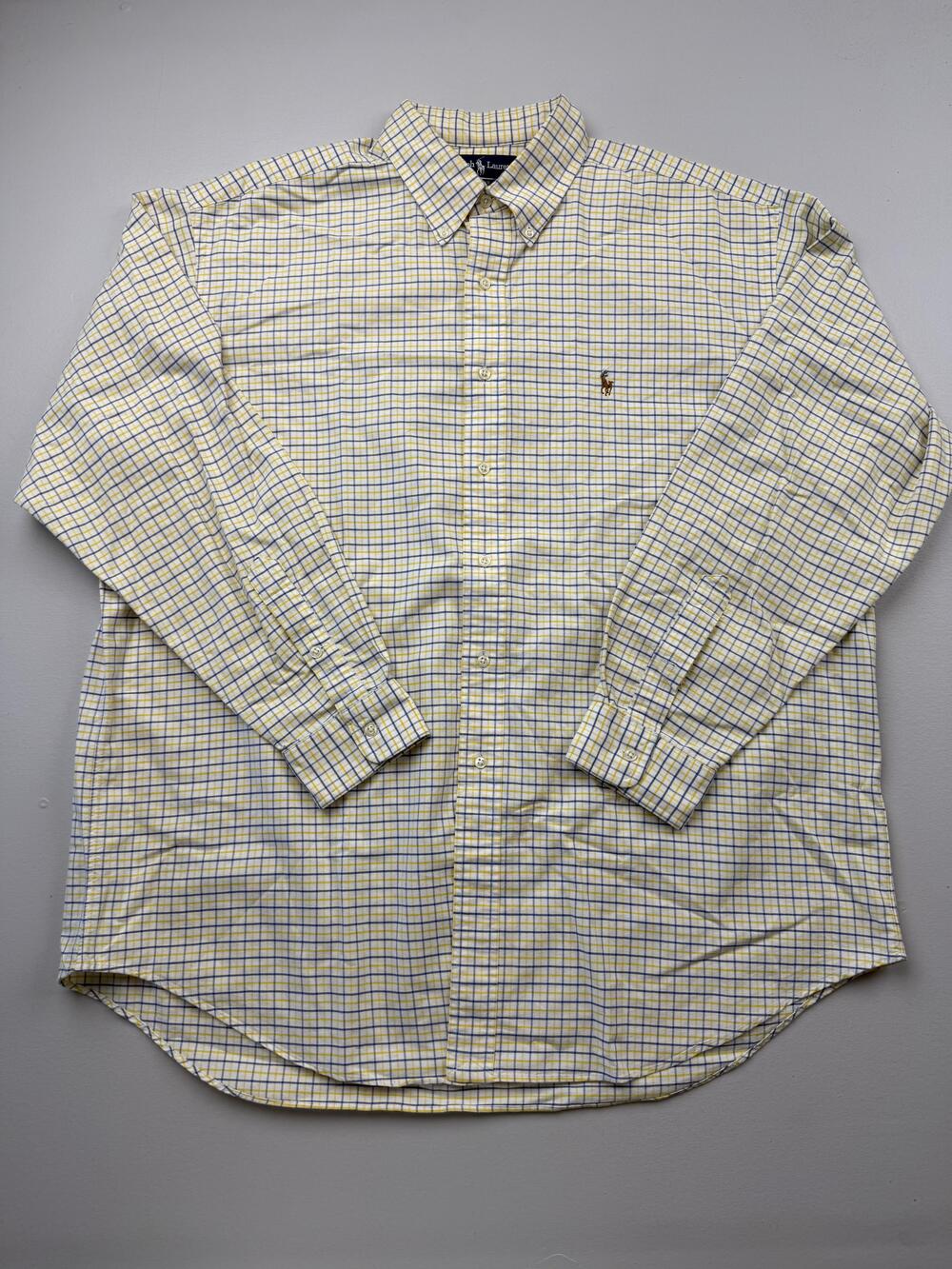 Ralph Lauren Shirt Mens XL Multicolor Check Long Sleeve Button Down Classic Fit
